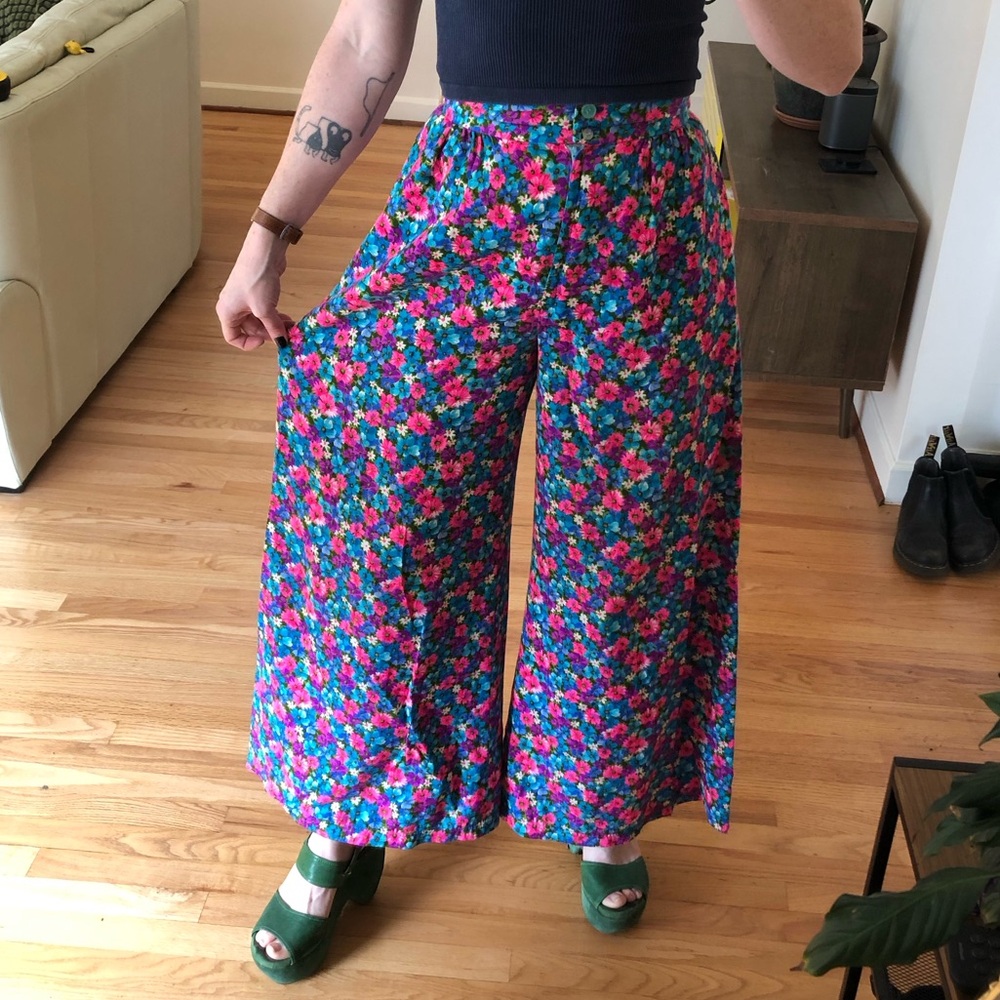 Floral Wide-Leg Pants